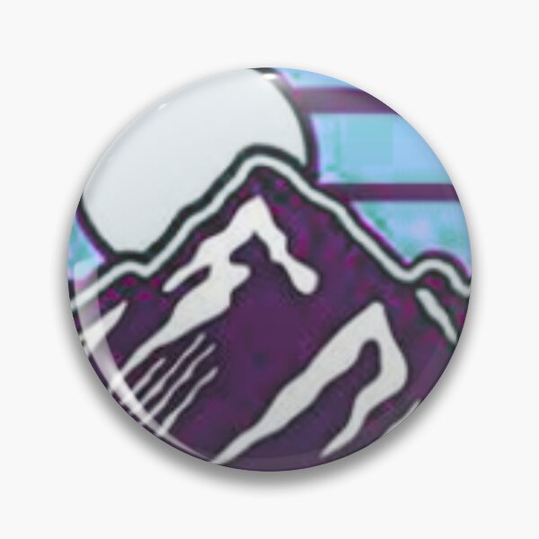 Item preview, The Great Outdoor - Retro Synthwave Mountain Badge designed and sold by PACS0011.