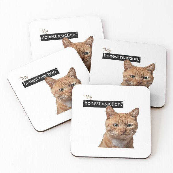 Item preview, My Honest Reaction - Funny Orange Cat Meme designed and sold by estfy.