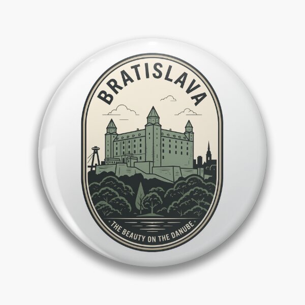Item preview, Bratislava Castle Slovakia Vintage Travel Emblem designed and sold by k3rstman1.