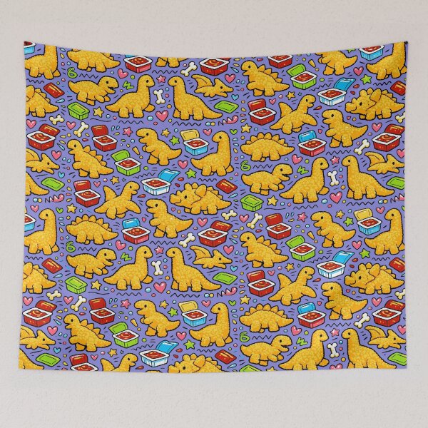 Item preview, Dino Chicken Nugget Pattern T-Rex Dinosaur Nugget  designed and sold by Colorfulman.