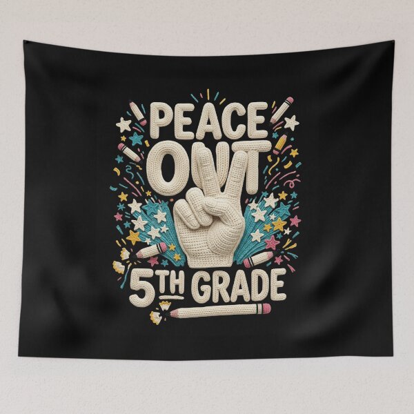 Item preview, Peace Out 5th Grade design Last Day Of Fifth Grade Peace Out Fifth Grade design, Kids Graduation Gift Graphic Tee designed and sold by AsturShop.