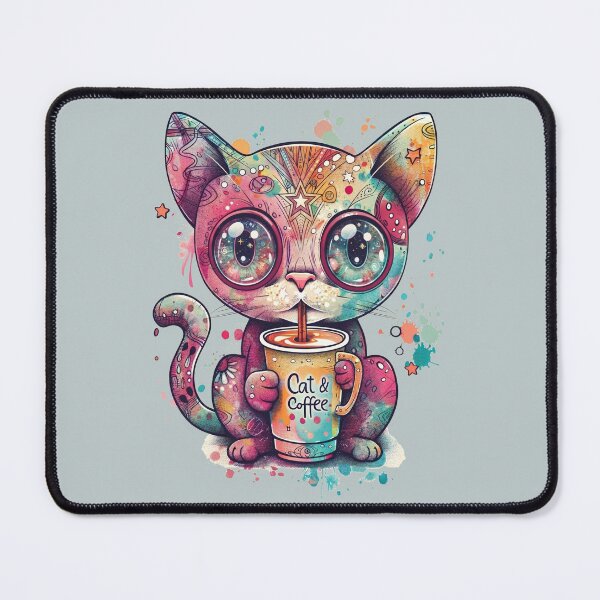Item preview, Galaxy Cat & Coffee Dream designed and sold by MegaNovaArt.