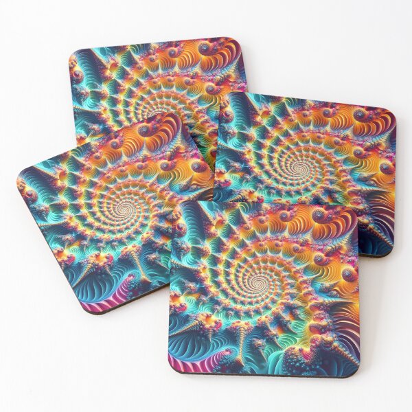 Item preview, Vibrant Fractal Spiral Psychedelic Abstract Art designed and sold by Sybille-Yates.