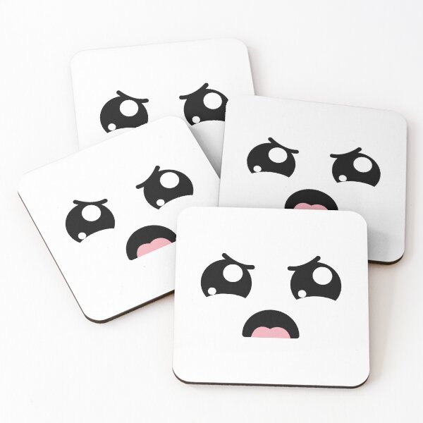 Item preview, Adorable kawaii angry eyebrows face designed and sold by BlushyPrint.