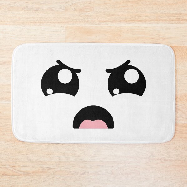 Item preview, Adorable kawaii angry eyebrows face designed and sold by BlushyPrint.