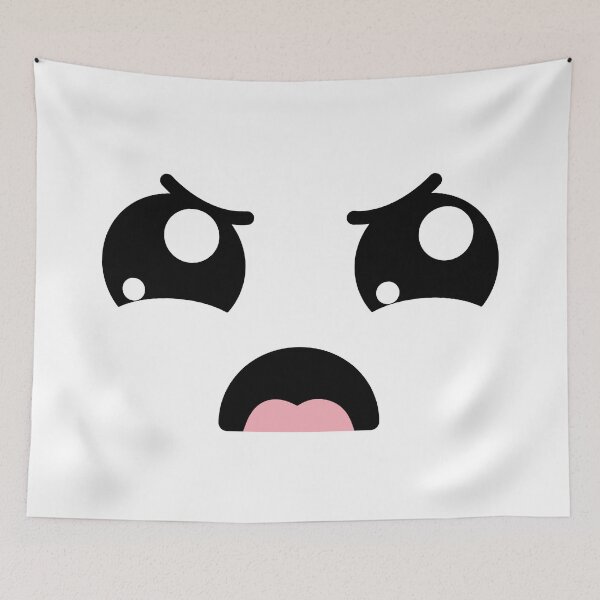 Item preview, Adorable kawaii angry eyebrows face designed and sold by BlushyPrint.