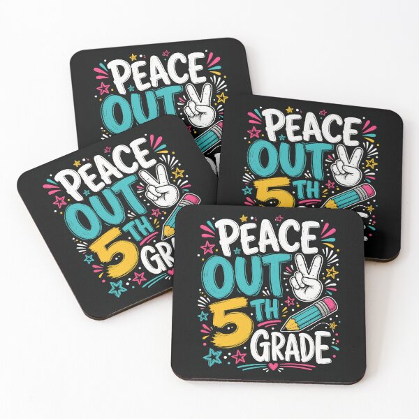 Item preview, Funny Peace Out 5th Grade design Last Day Of Fifth Grade Peace Out Fifth Grade design, Kids Graduation Gift Graphic Tee designed and sold by AsturShop.