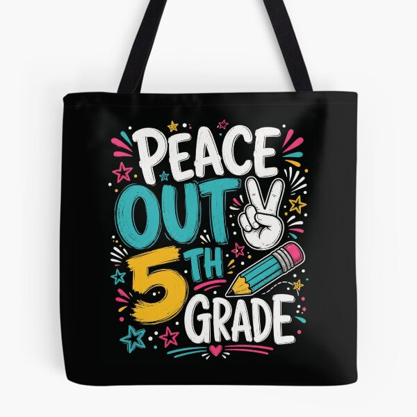 Item preview, Funny Peace Out 5th Grade design Last Day Of Fifth Grade Peace Out Fifth Grade design, Kids Graduation Gift Graphic Tee designed and sold by AsturShop.