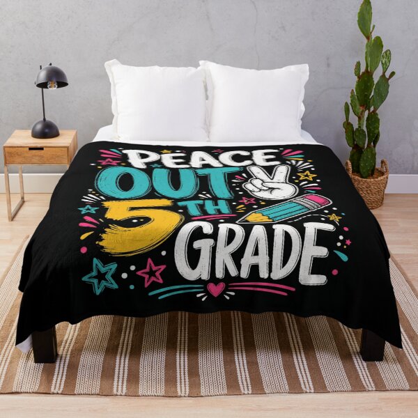 Item preview, Funny Peace Out 5th Grade design Last Day Of Fifth Grade Peace Out Fifth Grade design, Kids Graduation Gift Graphic Tee designed and sold by AsturShop.