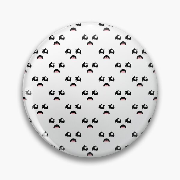 Item preview, Adorable kawaii angry eyebrows face pattern designed and sold by BlushyPrint.