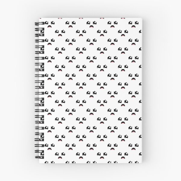 Item preview, Adorable kawaii angry eyebrows face pattern designed and sold by BlushyPrint.