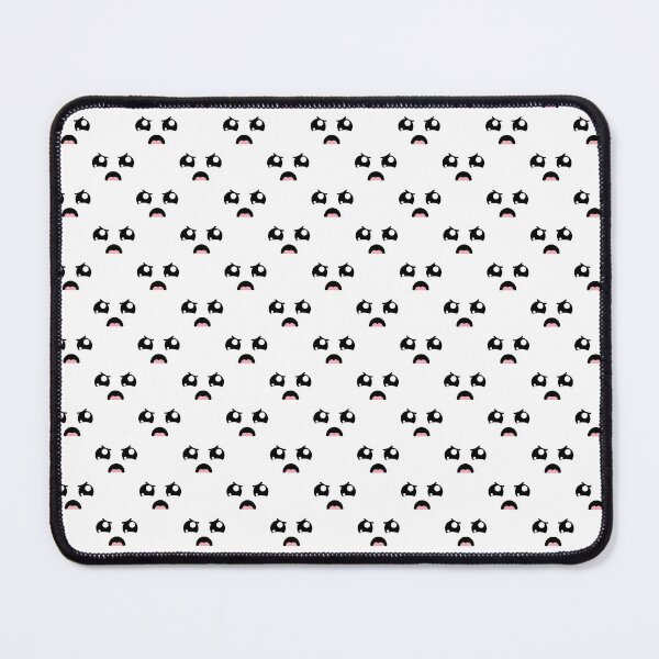 Item preview, Adorable kawaii angry eyebrows face pattern designed and sold by BlushyPrint.