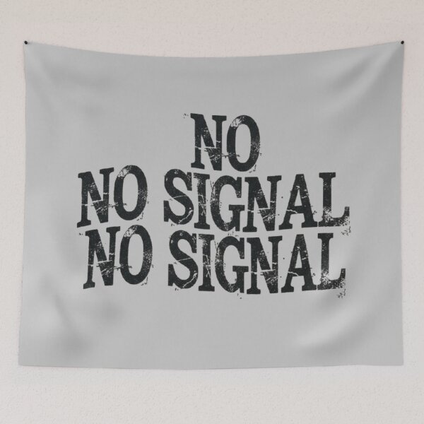 Item preview, No Signal Distressed Slogan Tee — Statement Shirt designed and sold by Ditstyle.