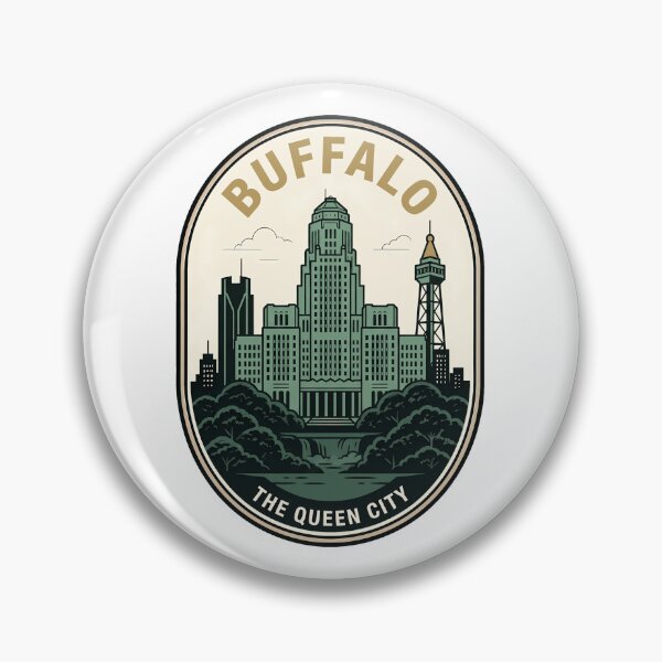 Item preview, Buffalo NY Queen City Art Deco Skyline designed and sold by k3rstman1.