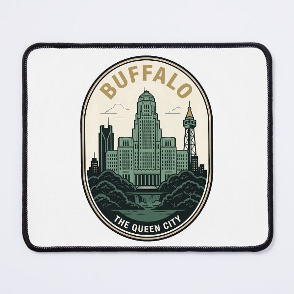 Item preview, Buffalo NY Queen City Art Deco Skyline designed and sold by k3rstman1.