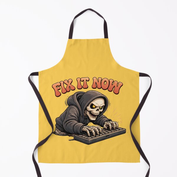 Item preview, Fix It Now Funny Skeleton Programmer T-Shirt | Lazy Coding Meme Graphic Tee designed and sold by Raw Tigers.