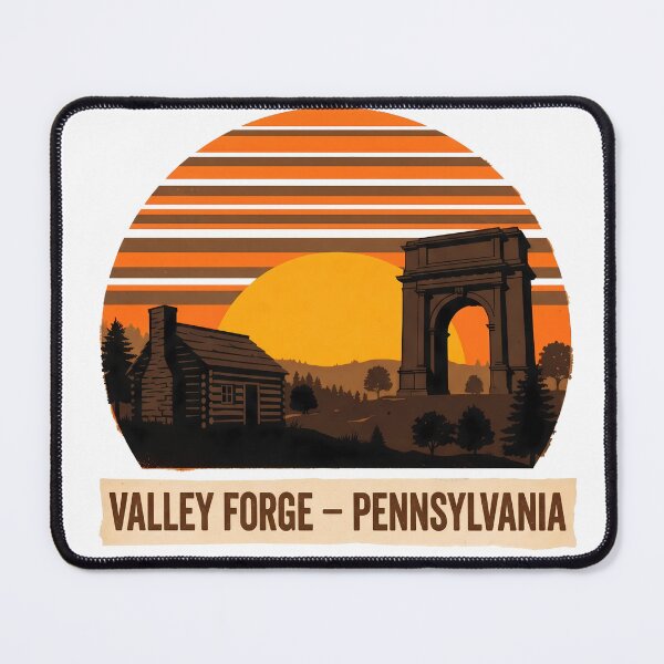 Item preview, Valley Forge Pennsylvania Retro Sunset National Park Art designed and sold by LoliDesignShop.