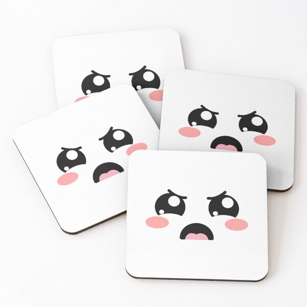 Item preview, Adorable kawaii blushing angry eyebrows face designed and sold by BlushyPrint.