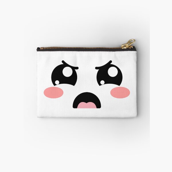 Item preview, Adorable kawaii blushing angry eyebrows face designed and sold by BlushyPrint.