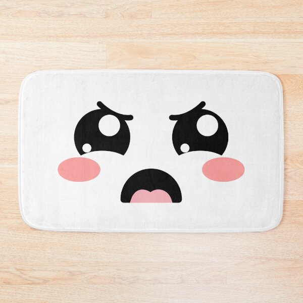 Item preview, Adorable kawaii blushing angry eyebrows face designed and sold by BlushyPrint.