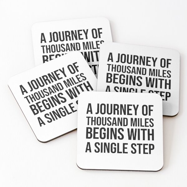 Item preview, A journey of thousand miles begins with a single step motivational quotes designed and sold by Pikkalo.