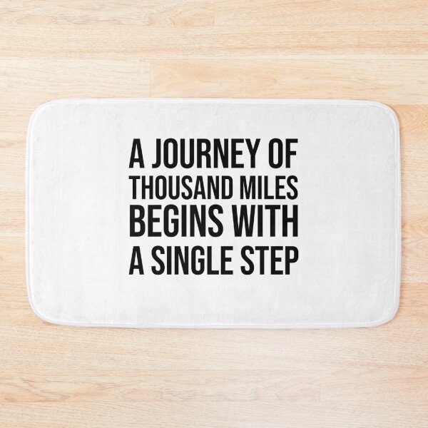 Item preview, A journey of thousand miles begins with a single step motivational quotes designed and sold by Pikkalo.