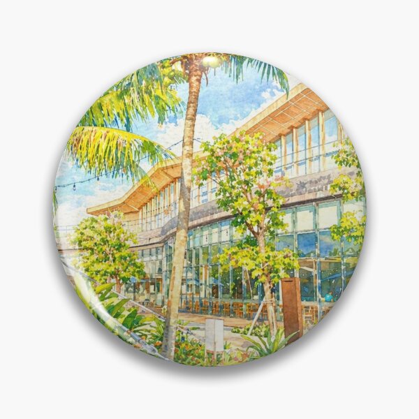 Item preview, Tropical Resort Paradise Watercolor Painting designed and sold by Minerva92.