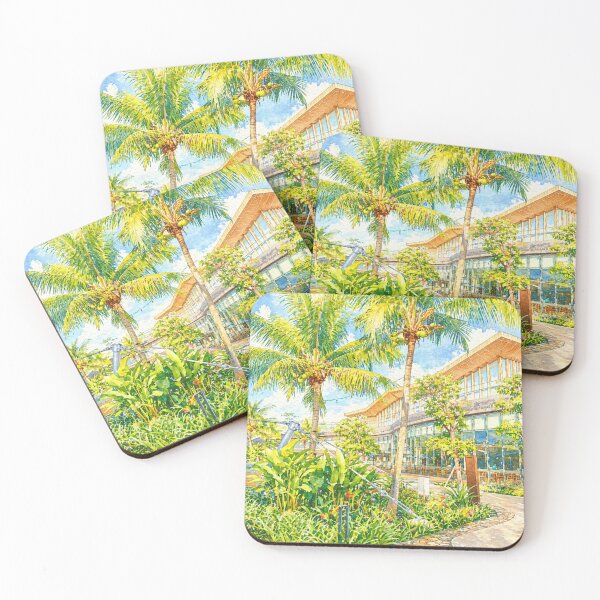 Item preview, Tropical Resort Paradise Watercolor Painting designed and sold by Minerva92.