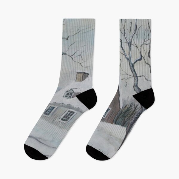 Item preview, Ancestral home in winter designed and sold by Ginette Ash.