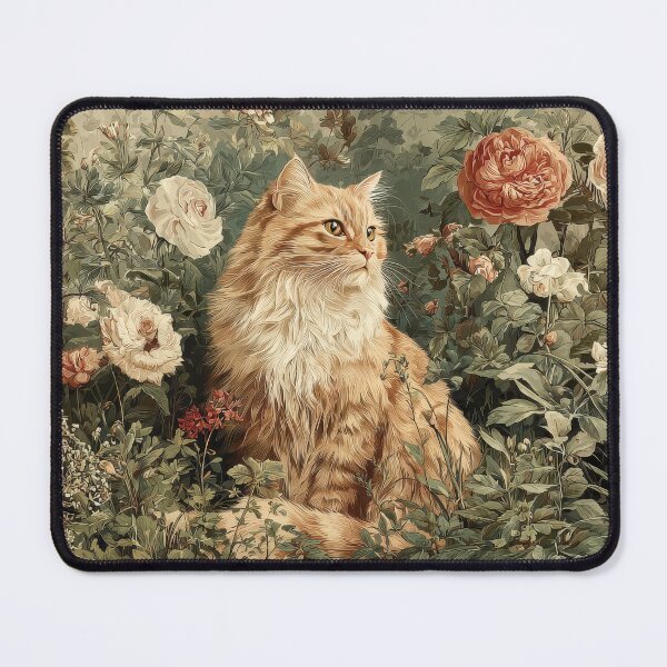 Item preview, Vintage Kitten Jigsaw Puzzle & Wall Art – Cottagecore Botanical Cat for Cat Lovers designed and sold by ArtFairy38.