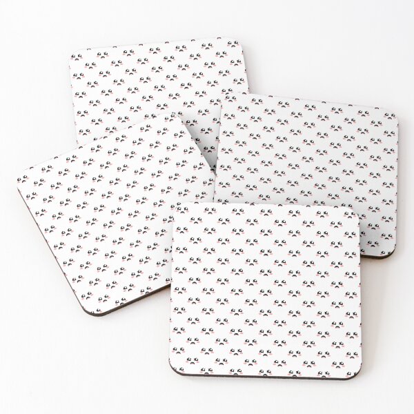 Item preview, Copy of Adorable kawaii angry eyebrows face pattern designed and sold by BlushyPrint.