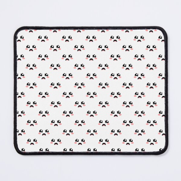Item preview, Copy of Adorable kawaii angry eyebrows face pattern designed and sold by BlushyPrint.