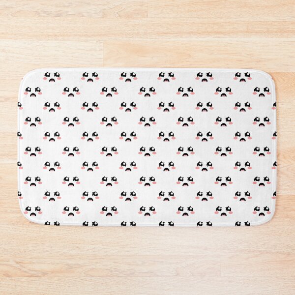 Item preview, Copy of Adorable kawaii angry eyebrows face pattern designed and sold by BlushyPrint.