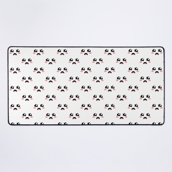 Item preview, Copy of Adorable kawaii angry eyebrows face pattern designed and sold by BlushyPrint.