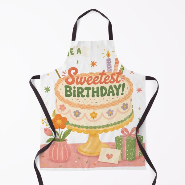 Aperçu de l'œuvre Have A Sweetest Birthday - Cute Floral Celebration Cake Art créée et vendue par PeplumiArt.