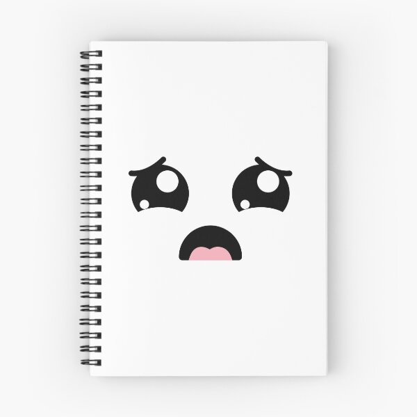 Item preview, Cute kawaii sad eyebrows face designed and sold by BlushyPrint.