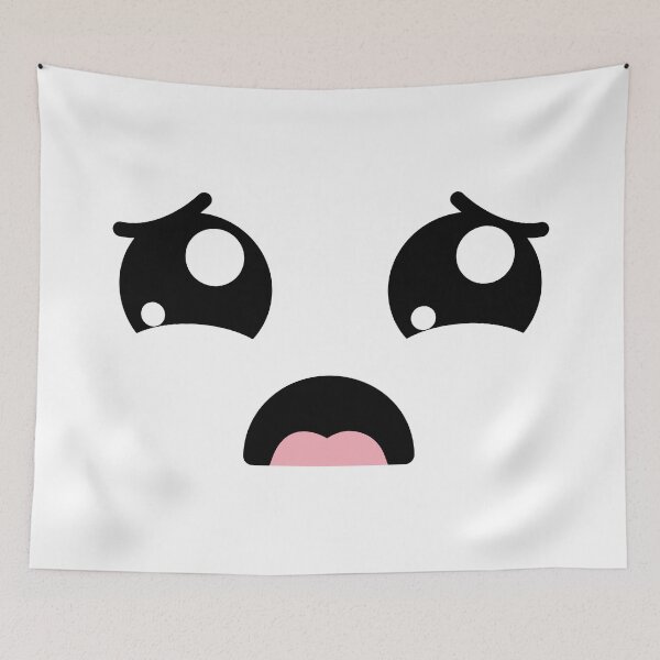 Item preview, Cute kawaii sad eyebrows face designed and sold by BlushyPrint.