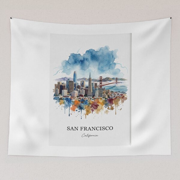 Item preview, Phoenix Arizona Skyline Watercolor designed and sold by fredcomeaux8.
