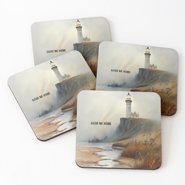 Item preview, Guide Me Home - Misty Lighthouse Sketch designed and sold by Modern Nest Art.