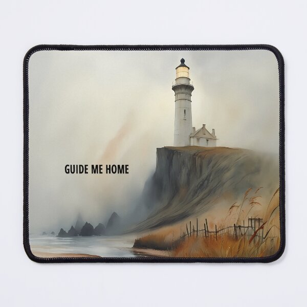 Item preview, Guide Me Home - Misty Lighthouse Sketch designed and sold by Modern Nest Art.