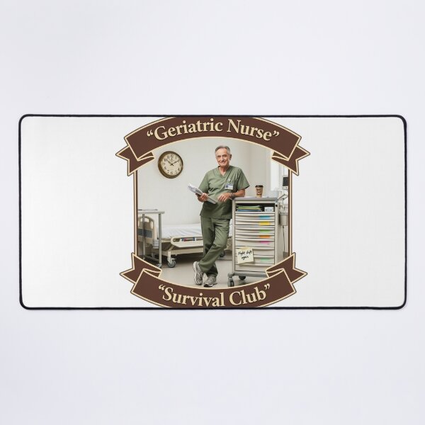 Item preview, Geriatric Nurse Survival Club Funny Male Nurse Gift designed and sold by YMLux.