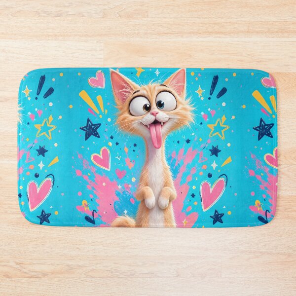 Item preview, Goofy Long-Neck Cartoon Cat designed and sold by Rohan132.