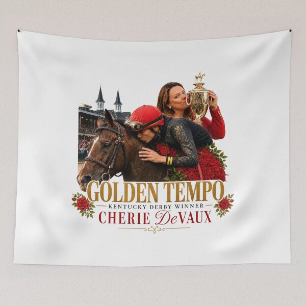 Item preview, Golden Tempo, Kentucky Derby 2026 Winner, Cherie DeVaux, Historic First Female Trainer Win, Horse Racing designed and sold by linia-by-cinta.