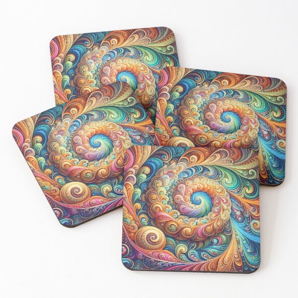 Item preview, Vibrant Fractal Spiral Psychedelic Abstract Art designed and sold by Sybille-Yates.