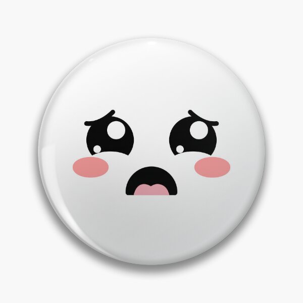 Item preview, Cute kawaii blushing sad eyebrows face designed and sold by BlushyPrint.