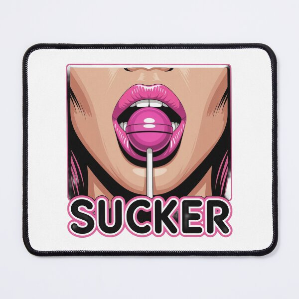 Item preview, Funny “Sucker” Lollipop T-Shirt – Pop Art Candy Lips Design for Trendy Aesthetic & Meme Lovers designed and sold by GemBob Creations.