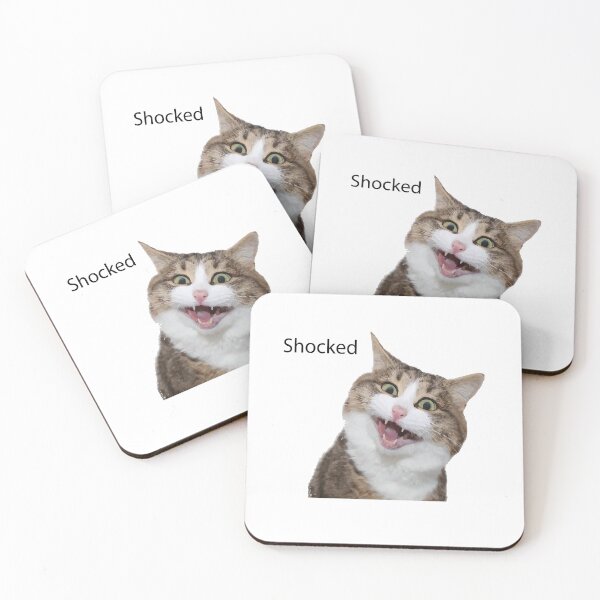 Item preview, Funny Shocked Cat Meme - Chaotic Energy Expression designed and sold by estfy.