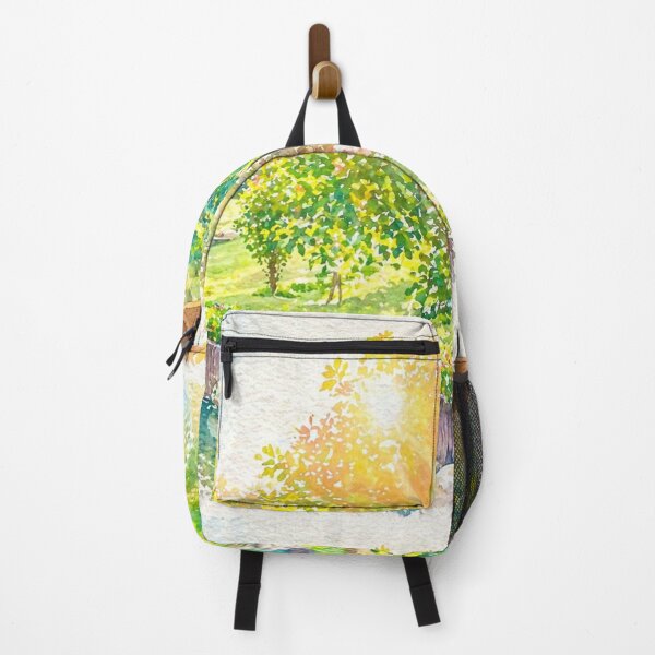 Item preview, Golden Sunrise Garden Pond Watercolor designed and sold by Minerva92.