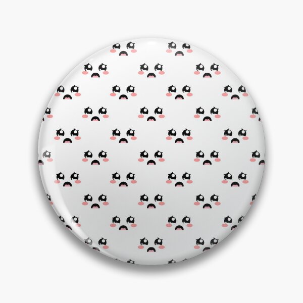 Item preview, Cute kawaii blushing sad eyebrows face pattern designed and sold by BlushyPrint.