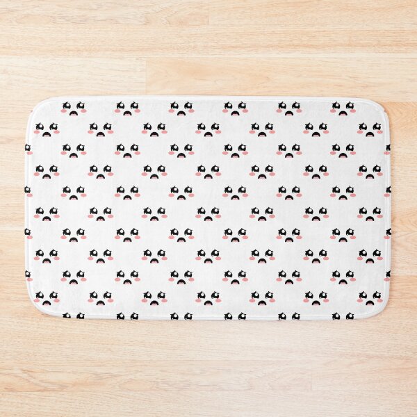 Item preview, Cute kawaii blushing sad eyebrows face pattern designed and sold by BlushyPrint.